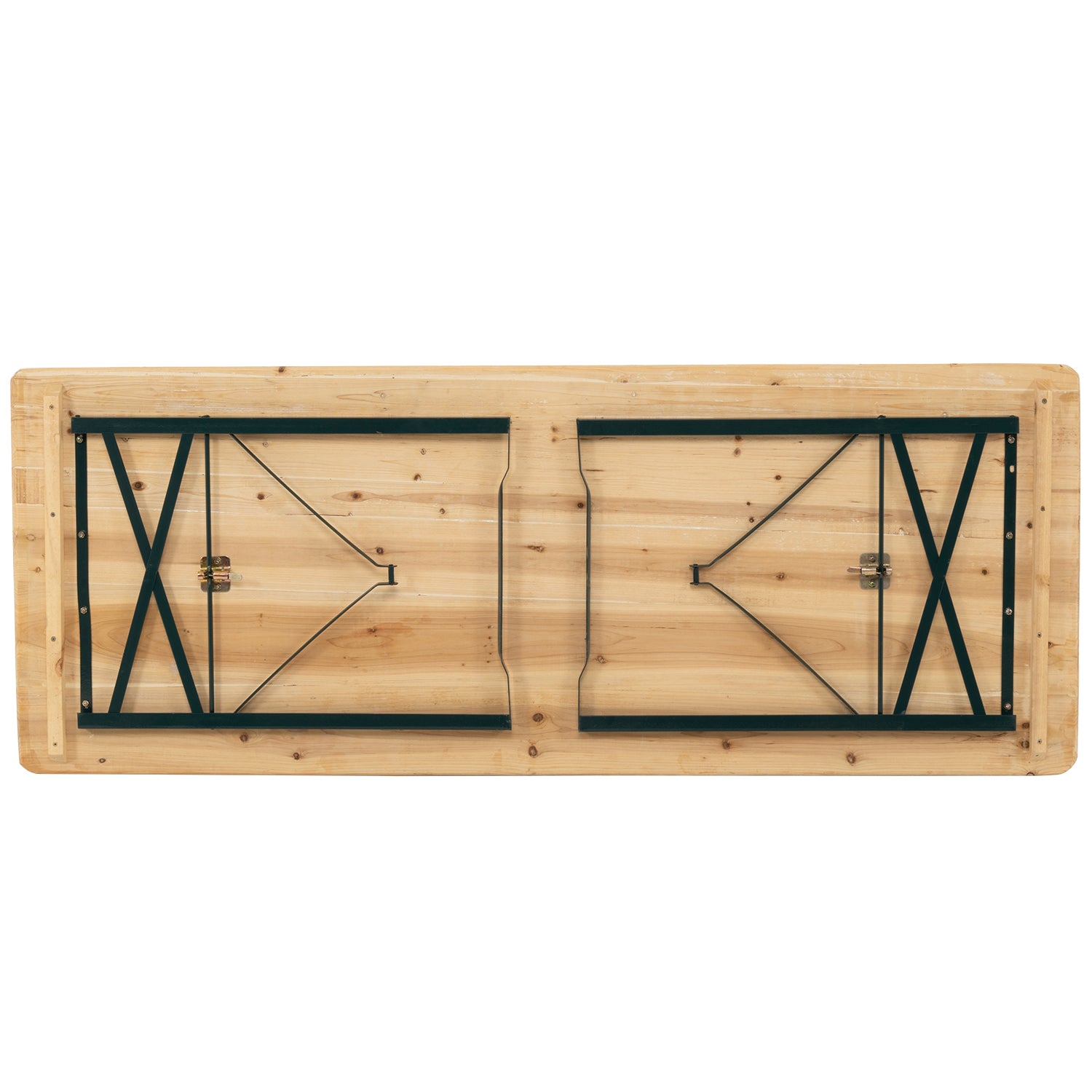 VESTIAMO CASA GIARDINO - Set Birreria da giardino con Tavolo e 2 panchine Pieghevoli